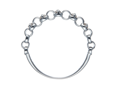 PT950ダイヤモンドチェーンモチーフデザインリング 0.1ct