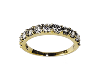 18KYGダイヤモンドハーフエタニティリング 1.0ct