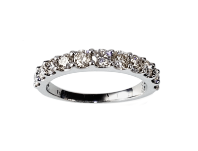 PT950ダイヤモンドハーフエタニティリング 1.0ct