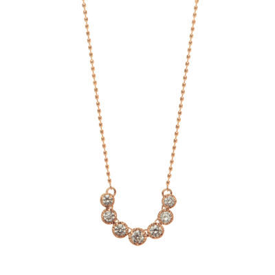 K18ダイヤモンドスパークルネックレス 0.37ct［WG／YG／PG］