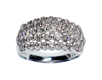 PT950ダイヤモンド5ラインリング 1.0ct