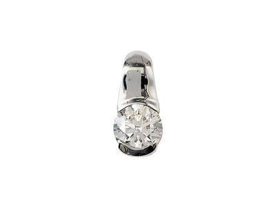 K18ダイヤモンドハーフベゼルペンダントヘッド 0.5ct［WG／YG］
