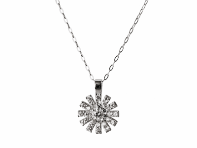 PT ダイヤモンド フラワーペンダント 0.20ct