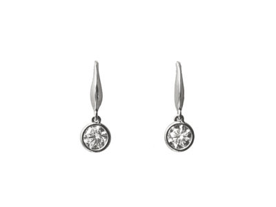 PT950ダイヤモンドフックピアス 0.4ct