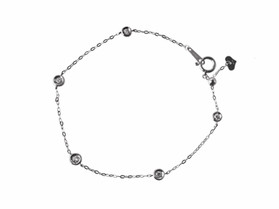 PT ダイヤモンドステーションブレスレット 0.15ct