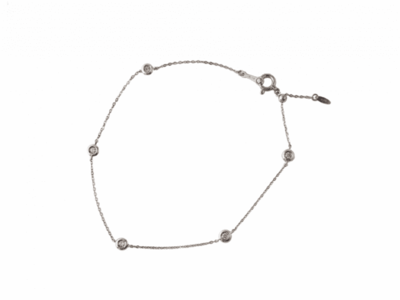 PT ダイヤモンドステーションブレスレット 0.10ct [18cm]