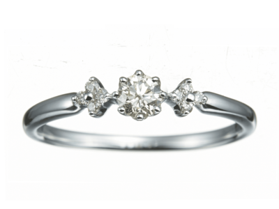 K18ダイヤモンドデザインリング 0.2ct［WG／YG／PG］