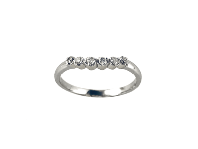 PT950ダイヤモンドカーブドピンキーリング 0.1ct