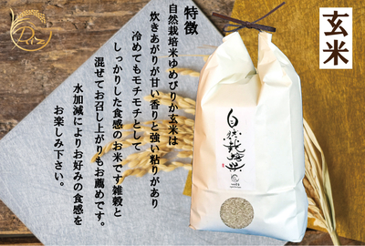 自然栽培 玄米 ゆめぴりか【5㎏】〔ソマチット〕〔アートテン〕令和7年産 15年間農薬・化学肥料不使用