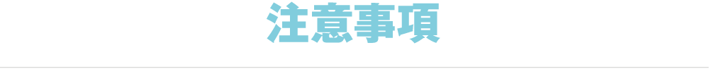 注意事項
