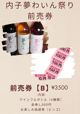 【ワイン祭りB券】ワインフルボトルとお買物券