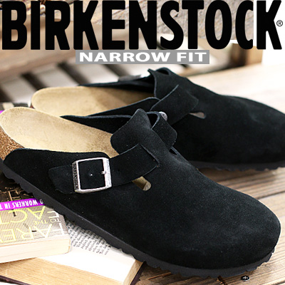 ビルケンシュトック ボストン スエード ブラック ナロー 27.0 cm BIRKENSTOCK ビルケンシュトック ボストン スエード ブラック