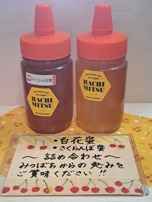 詰め合わせ食べ比べセット(百花蜜340g・さくらんぼ蜜340g)各1本
