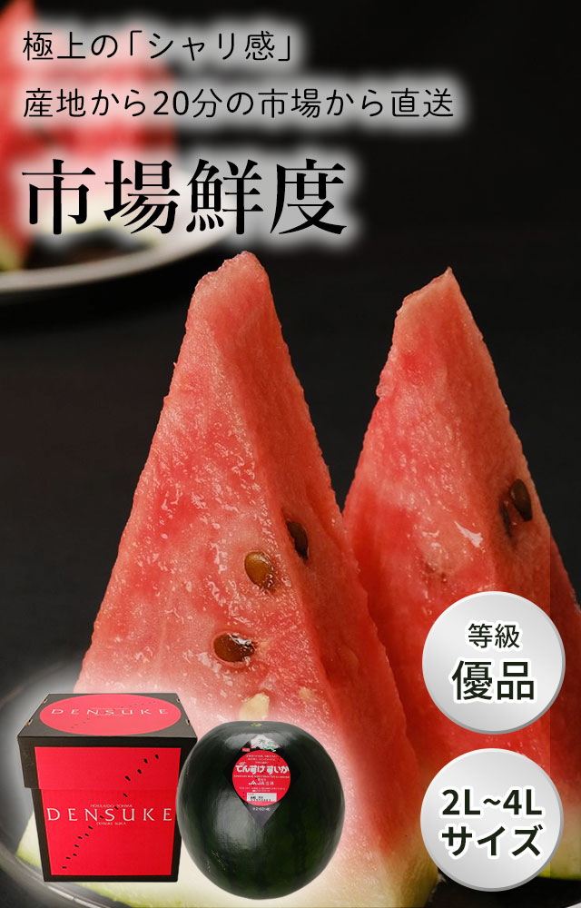 北海道当麻町産でんすけすいかの通販（お取り寄せ）