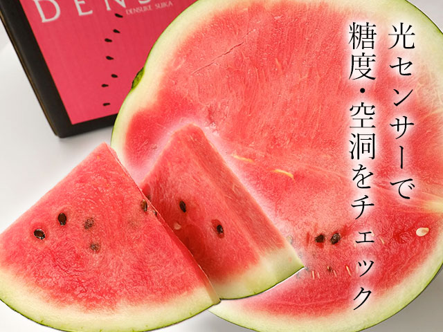光センサーが約束する、でんすけすいかの確かな品質