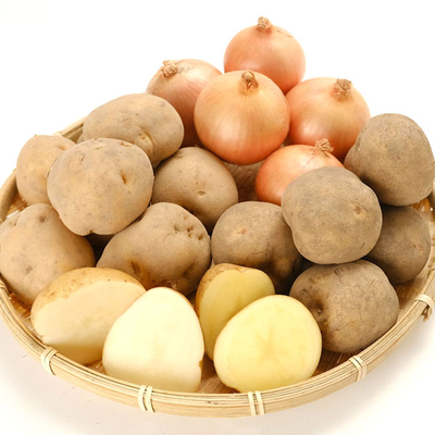 北海道産じゃがいも食べ比べセット（男爵いも・きたあかり・玉ねぎ）各約3kg