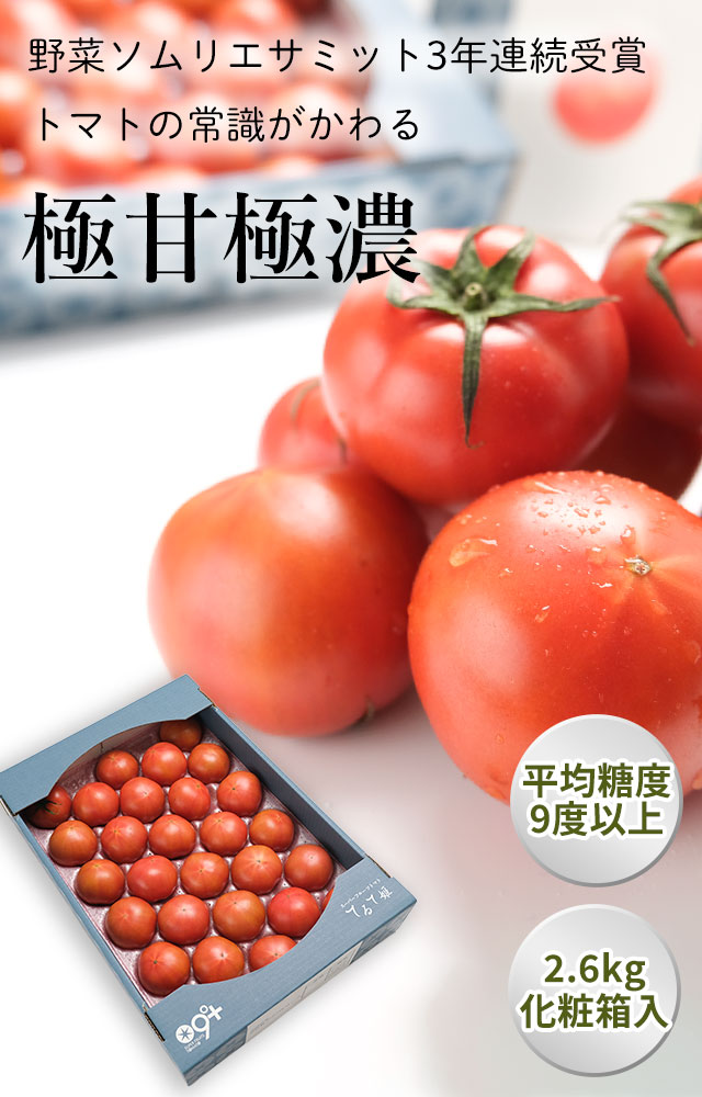 野菜ソムリエサミット3年連続受賞。スーパーフルーツトマト「てるて姫」の通販（お取り寄せ）