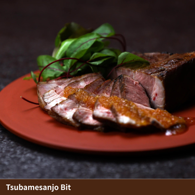 三条産 下田豚の低温調理（64度で7時間）+Bit特製ガーリックソース