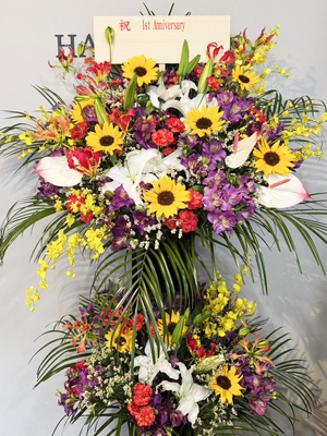 スタンド花2段