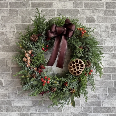 フレッシュXmasリース【Lサイズ】