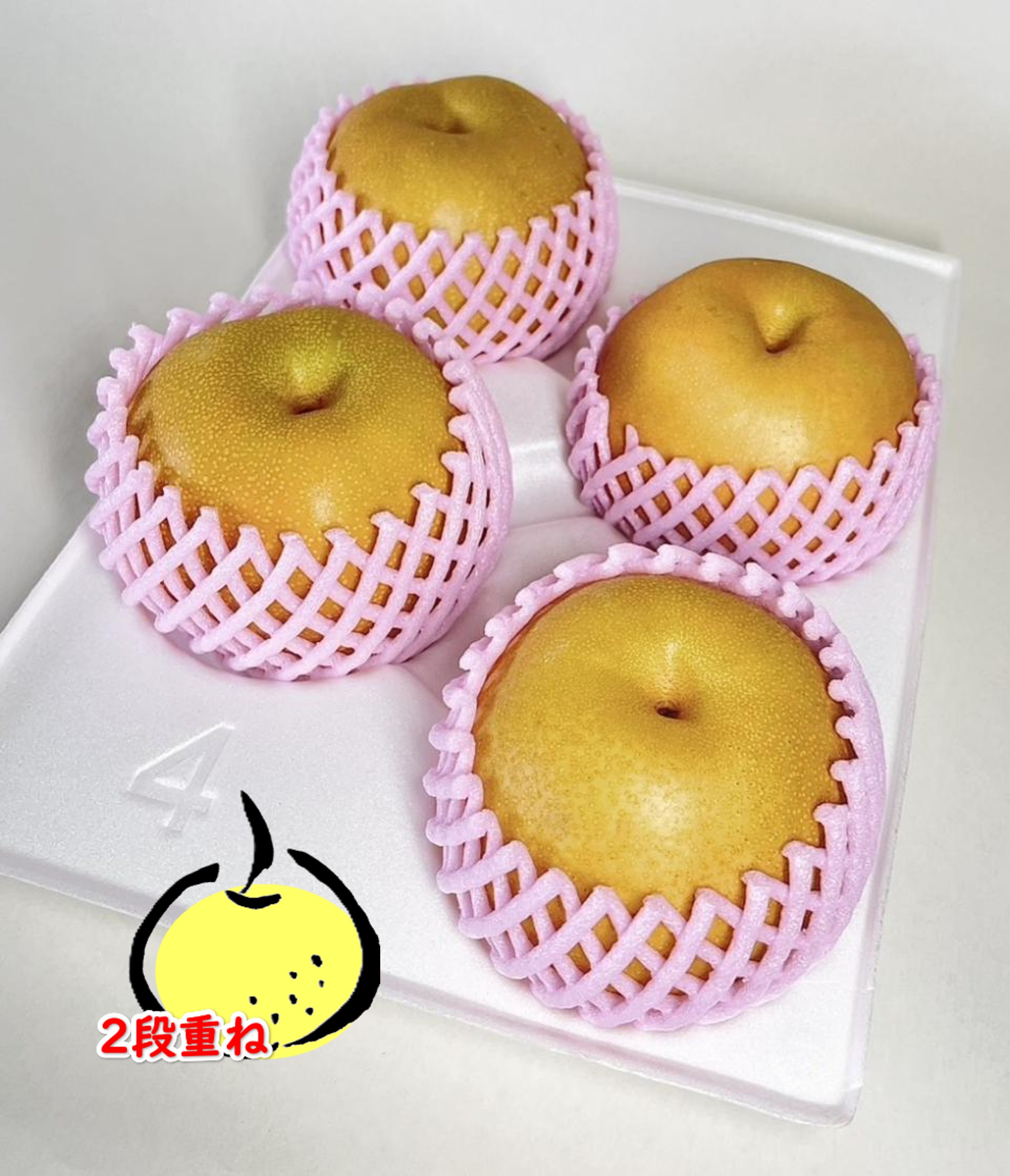 ○豊水梨 80ｻｲｽﾞ L4~6玉 2段重ね | 徳山果樹園