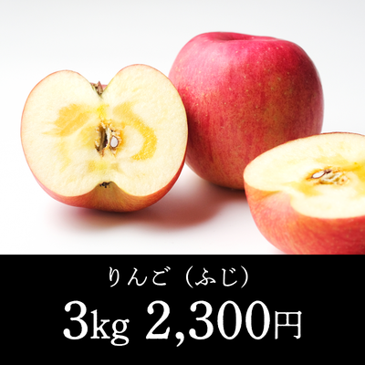 りんご（ふじ）-3kg（8～9玉）