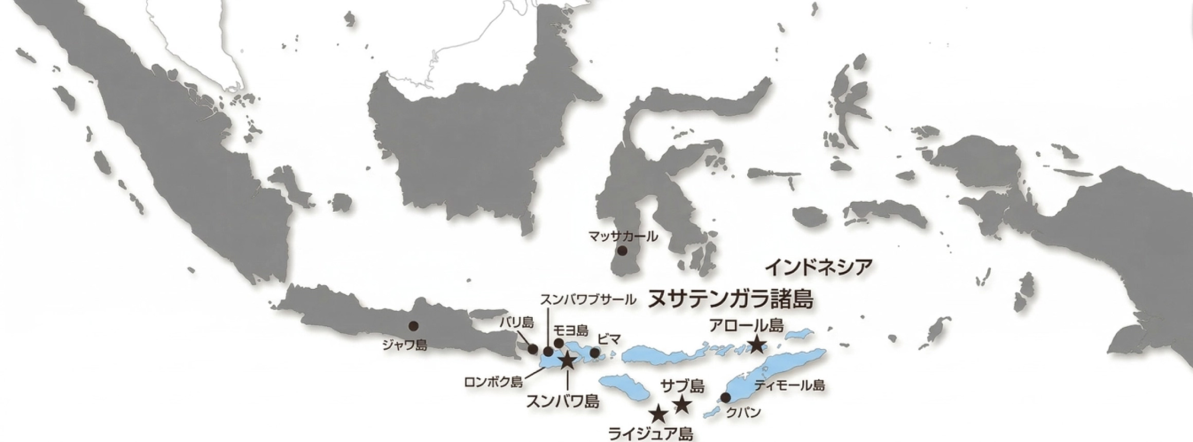 インドネシア周り島の地図