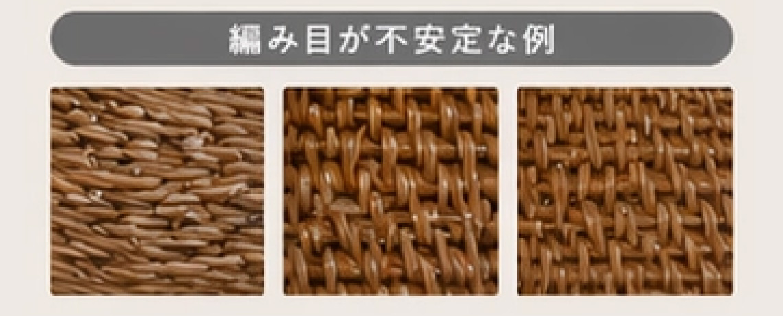 不安定な編み目