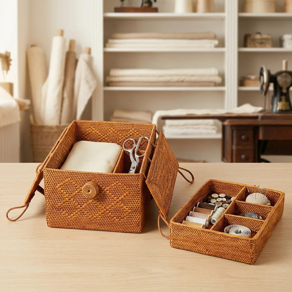 仕切り箱付ソーイングBOX
