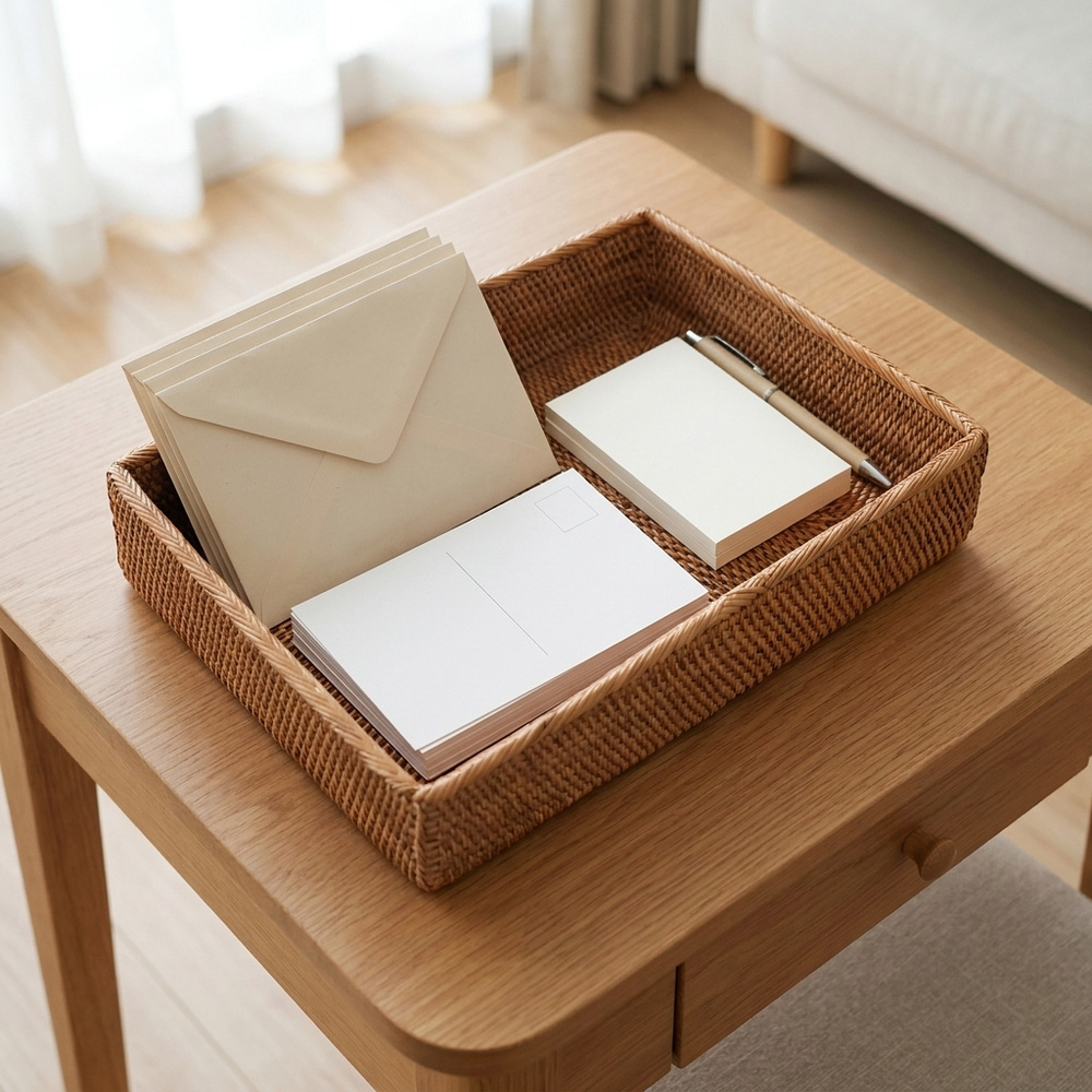 書斎の文具を整理したカドタBOX