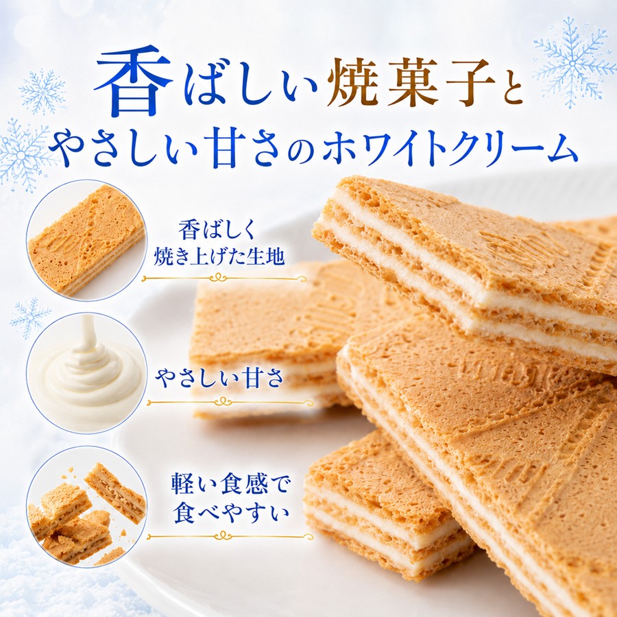 香ばしい焼菓子とやさしい甘さのホワイトクリーム