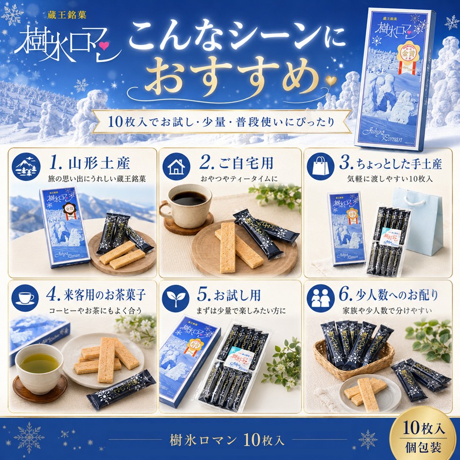 樹氷ロマン 10枚入 こんなシーンにおすすめ