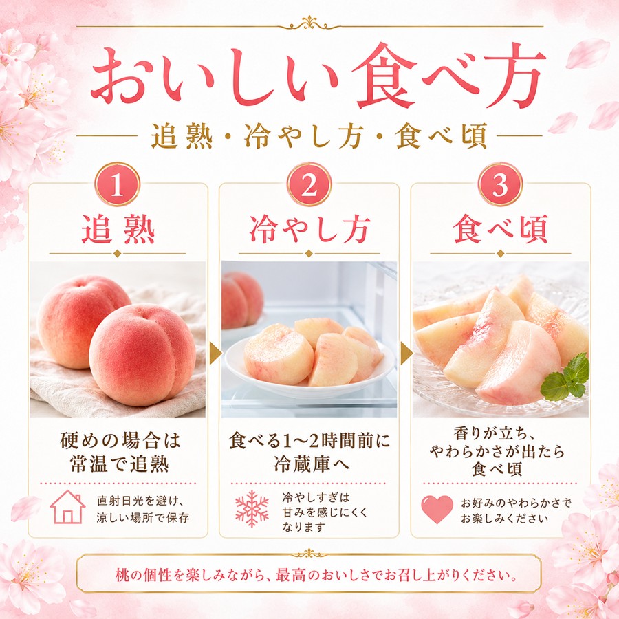川中島白桃の追熟方法 冷やし方 食べ頃の目安