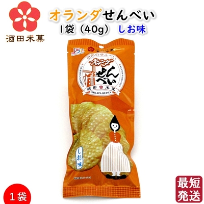 オランダせんべい 1袋(40g) しお味 酒田米菓 国産米100％ 山形お土産