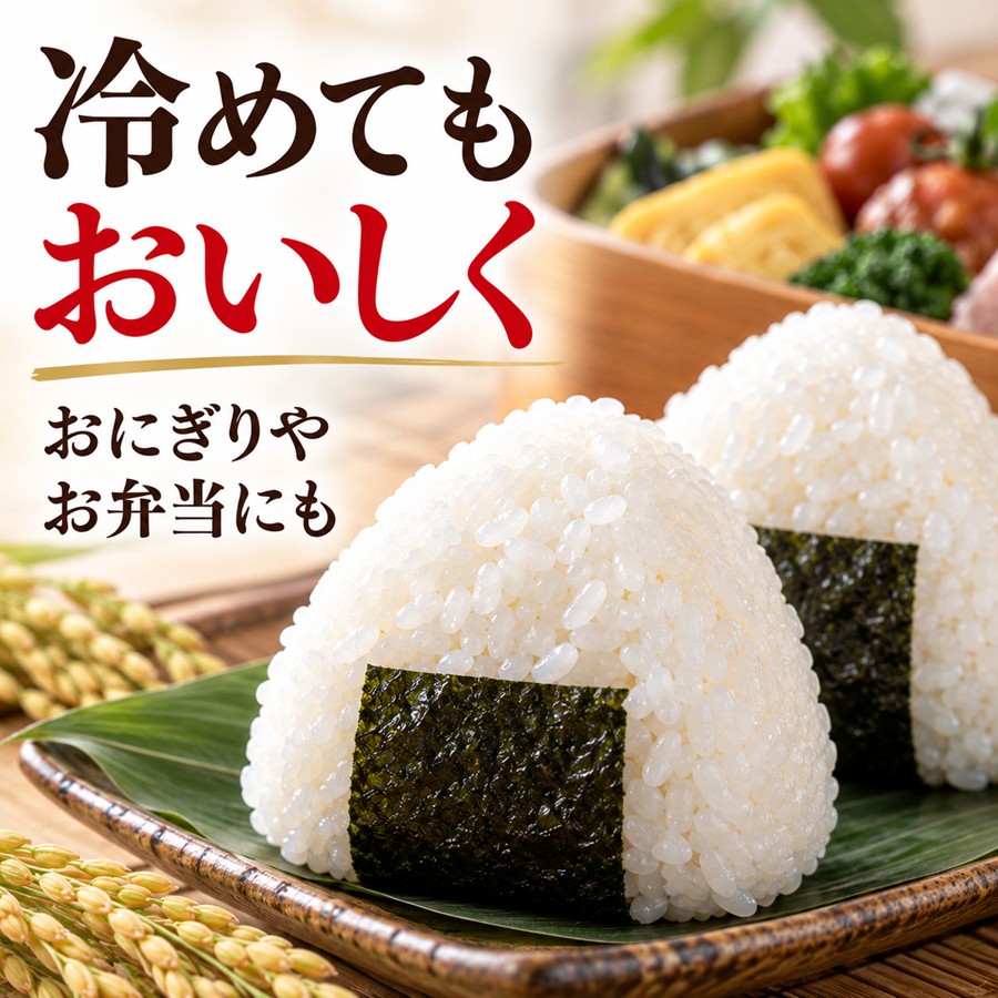 冷めてもおいしいつや姫 おにぎりやお弁当にも