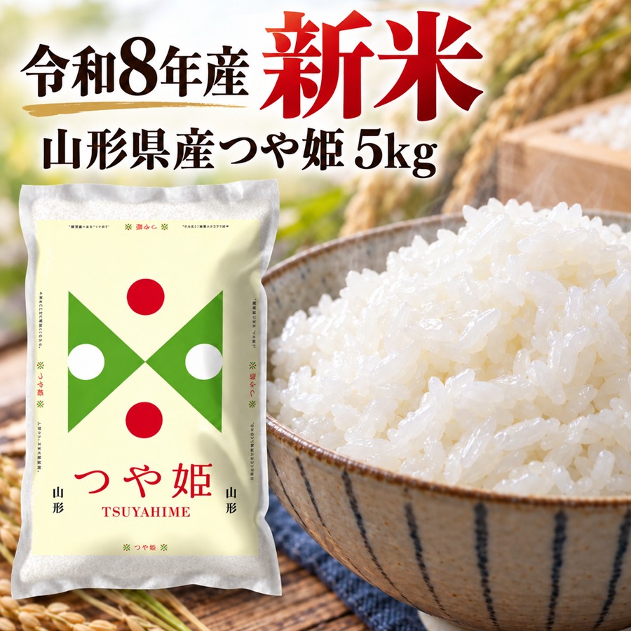 令和8年産 新米 山形県産つや姫 5kg