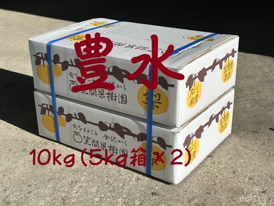 豊水梨１０ｋｇ｛５ｋｇ（8～12個）&times;２箱｝※9/5～9/15発送