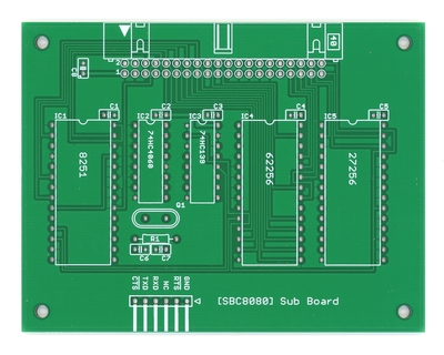 SBC8080-SUB ルーズキット (プリント基板の販売のみ)