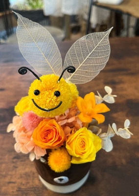 プリザーブドフラワーアニマルアレンジ/みつばち