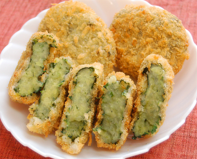 おくらとモロヘイヤのコロッケ(5個入)