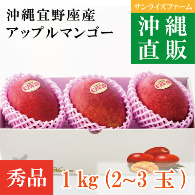 直販プレミアムマンゴー【秀品1㎏（2～3玉）】