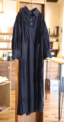 トラペーズワンピース K211 SEA ISLAND COTTON black 