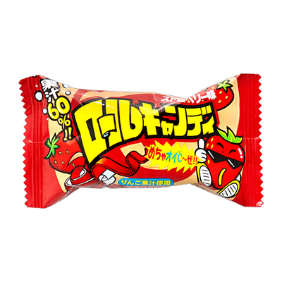 やおきん ロールキャンディ ストロベリー味 (24個)