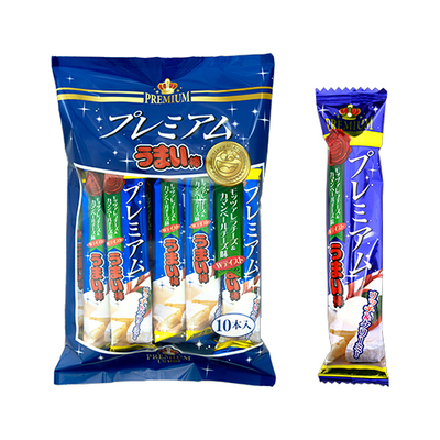 やおきん プレミアムうまい棒モッツアレラ&カマン 10本入り(1袋)