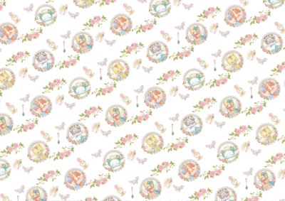 DP147　エンジェル花冠恐竜入り白&青