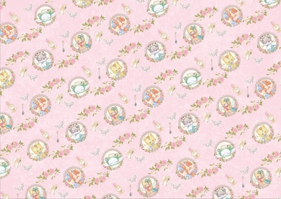 DP148　エンジェル花冠恐竜パンダ入りピンク&ベージュ