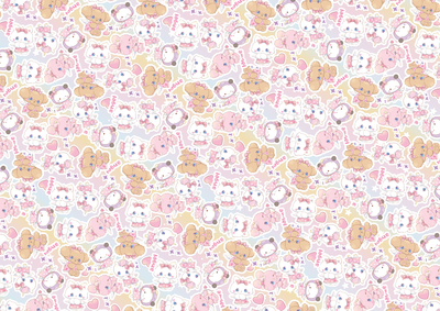 DP153　ｍエンジェル総柄ピンク