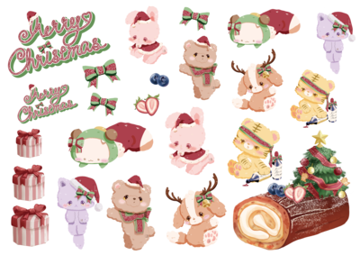 【DP200】クリスマスニットコラージュ