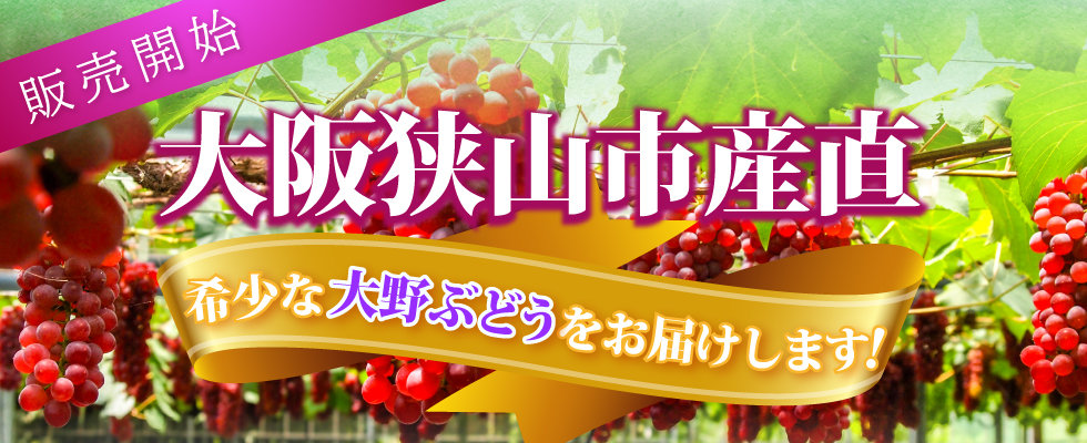 大阪狭山市産直大野ぶどう販売開始