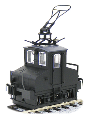 津川洋行 銚子電気鉄道 デキ3 電気機関車(ビューゲル仕様/車体色：黒 / 動力付) 16番(1/80.16.5mm)動力付完成車＊一部組立あり